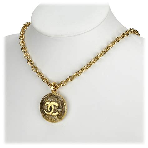 chanel necklace womens gold locket|chanel necklace catalog.